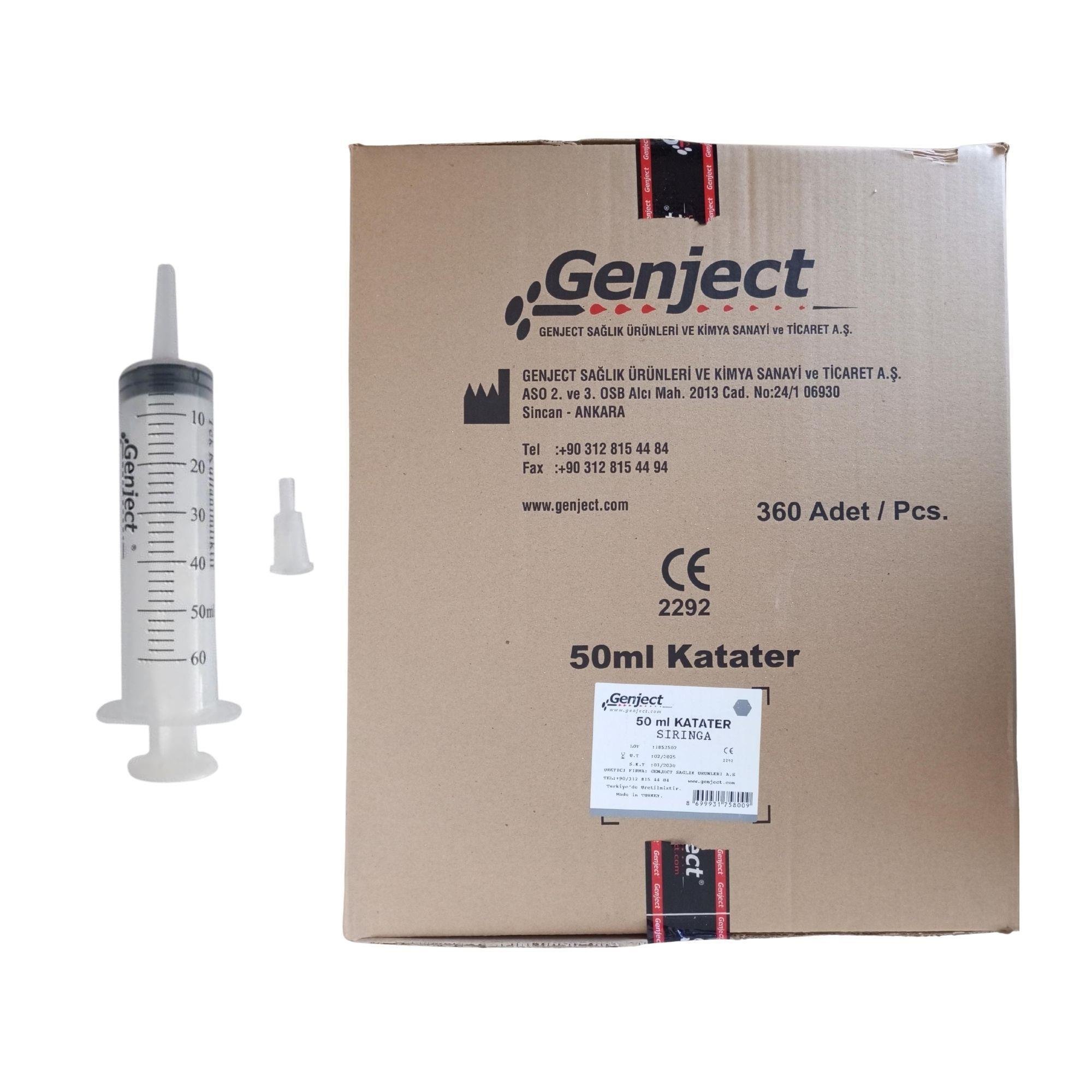 GENJECT - 50 ML BESLENME GAVAJ ENJEKTÖRÜ ÇAM UÇLU - 360 ADET