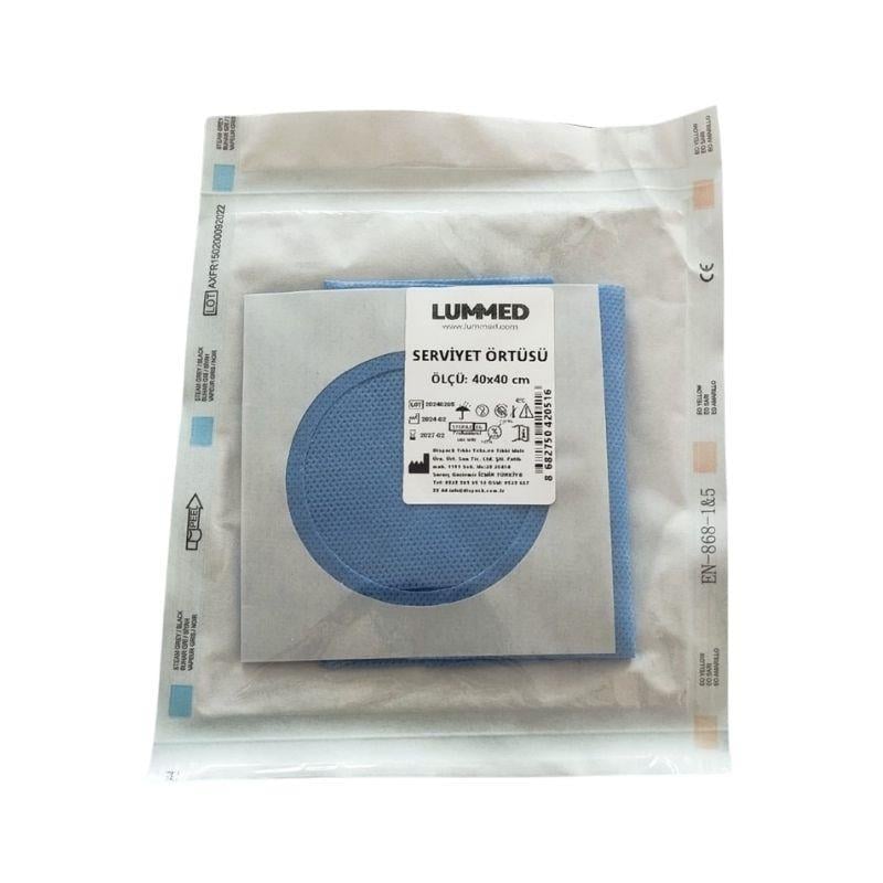 LUMMED - SERVİYET STERİL DELİKLİ YAPIŞKANLI ÖRTÜ 40x40
