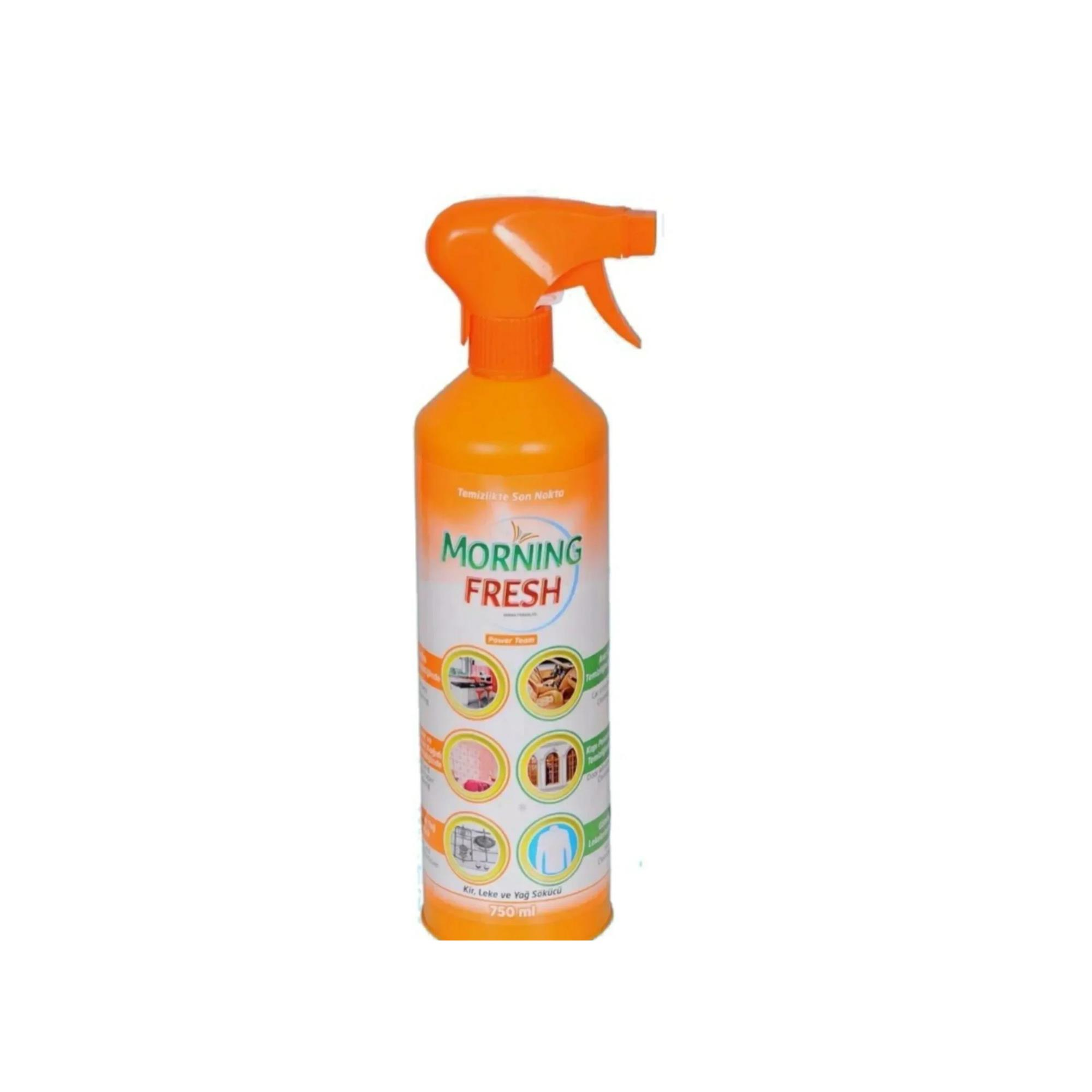 MORNİNG FRESH - KİR LEKE VE YAĞ ÇÖZÜCÜ TURUNCU TEMİZLİK SPREYİ POWER TEAM 750 ML