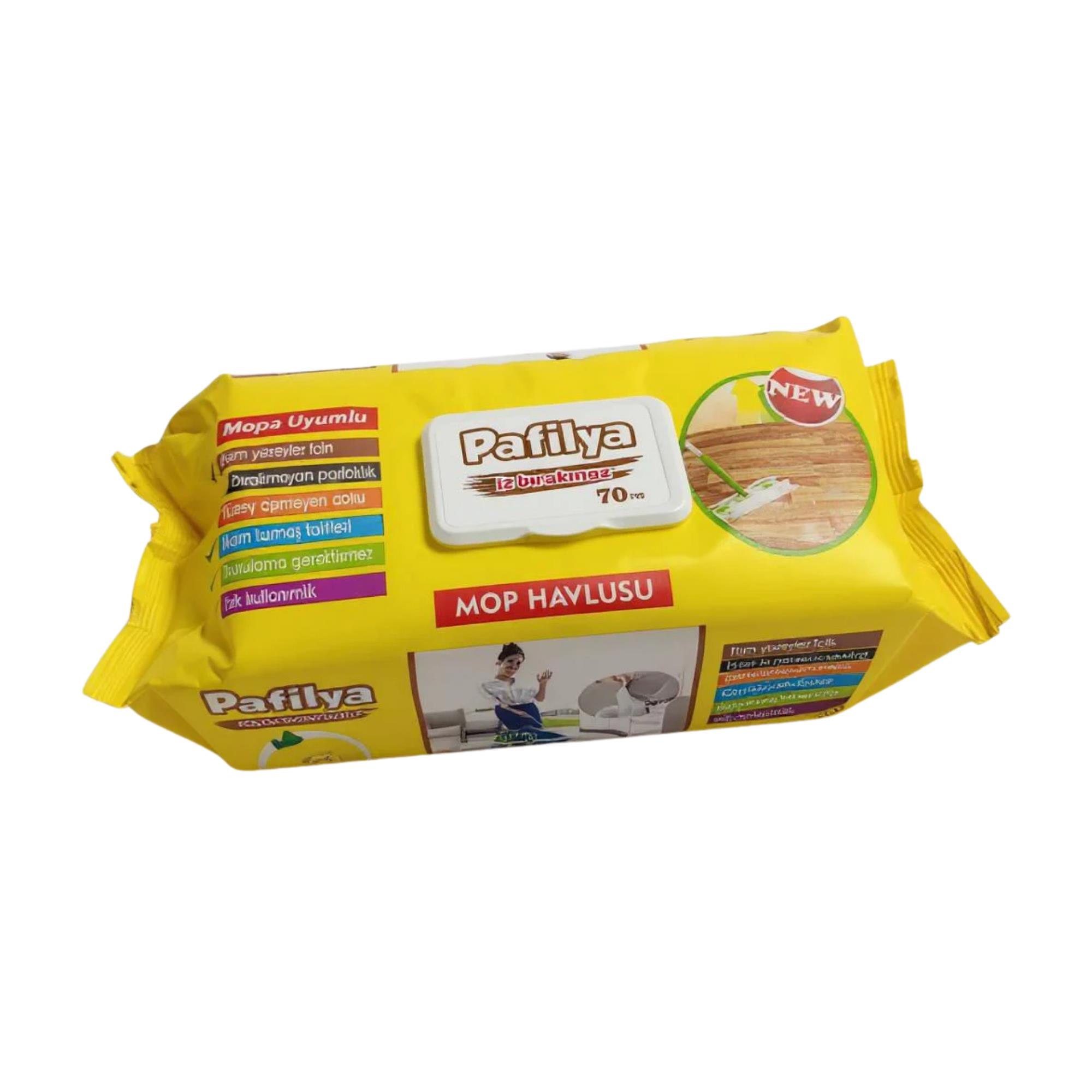 PAFİLYA - MOP İLE TEMİZLİK HAVLUSU LİMONLU 70 YAPRAKLI