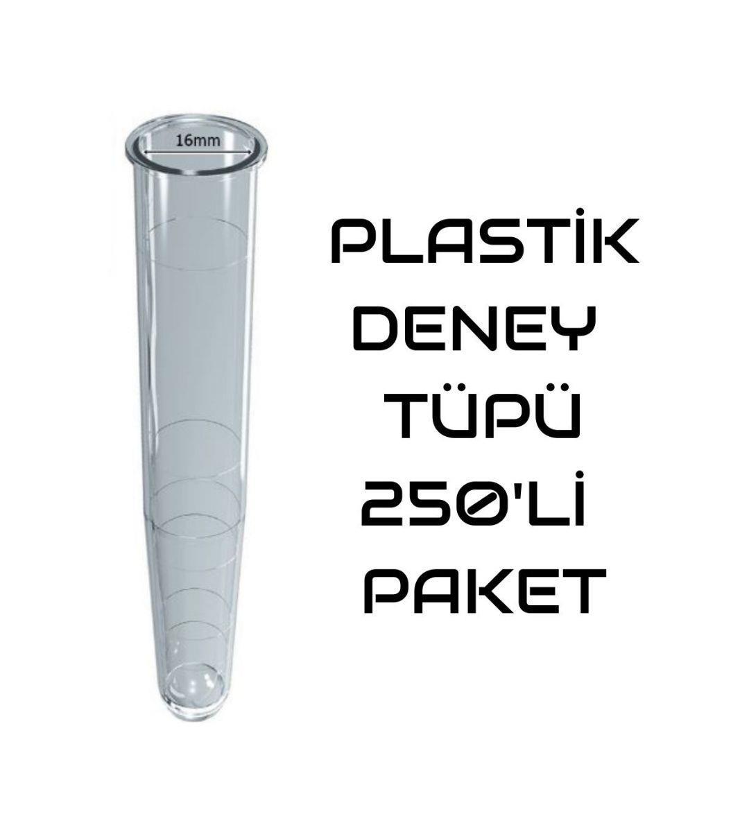 PLASTİK DENEY TÜPÜ 250Lİ PAKET