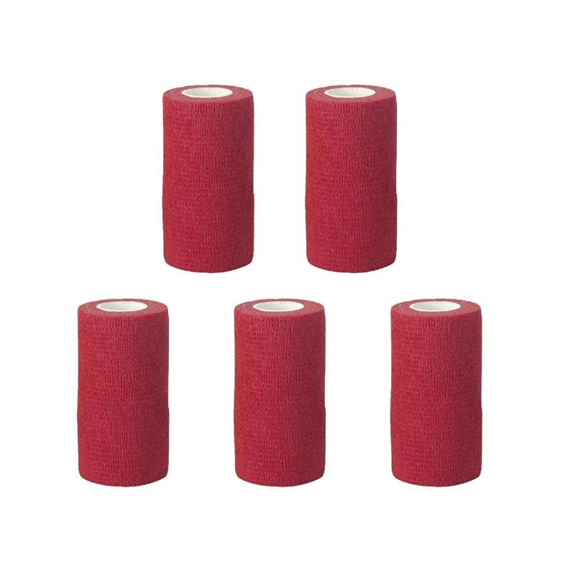 SAYBERK - KENDİNDEN YAPIŞKANLI BANDAJ 10CMX4.5 MT KIRMIZI - 5 ADET