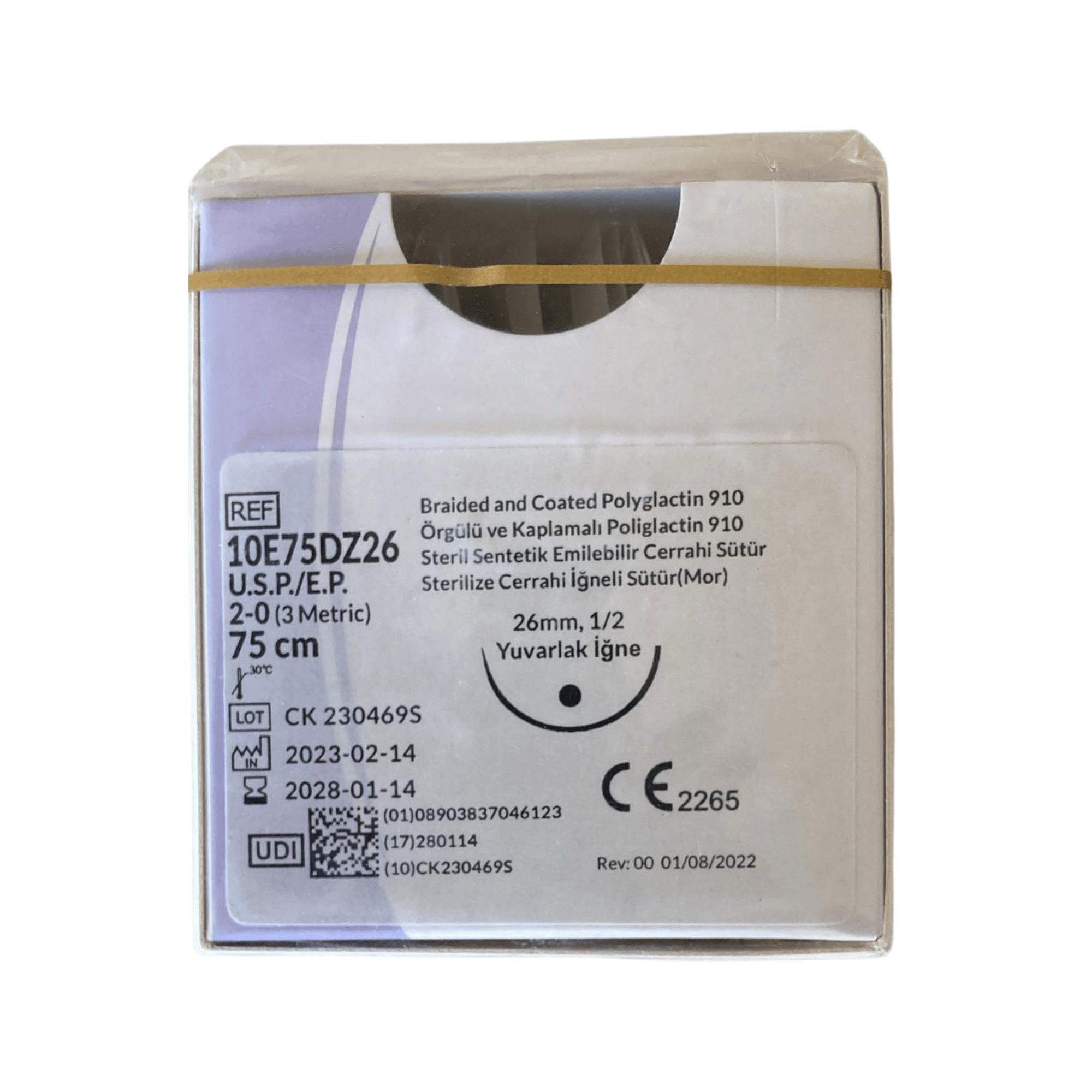 TRUSYNTH - PGA NO: 2/0 26MM 75CM YUVARLAK - 1 PAKET