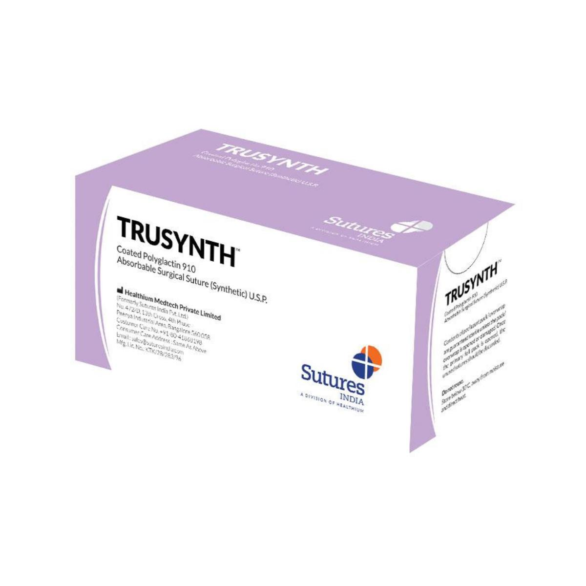 TRUSYNTH - PGA NO: 3/0 0 75CM KESKİN 30MM V-183