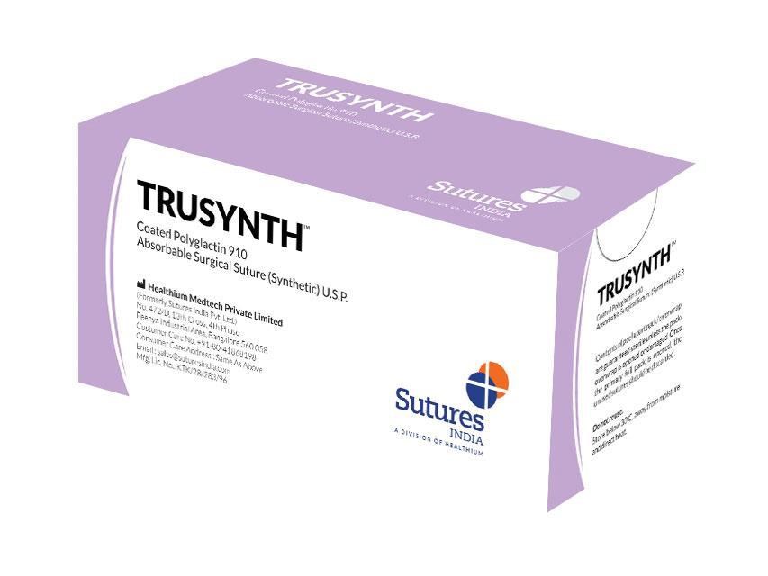 TRUSYNTH - PGA NO: 4/0 75CM KESKİN 20MM