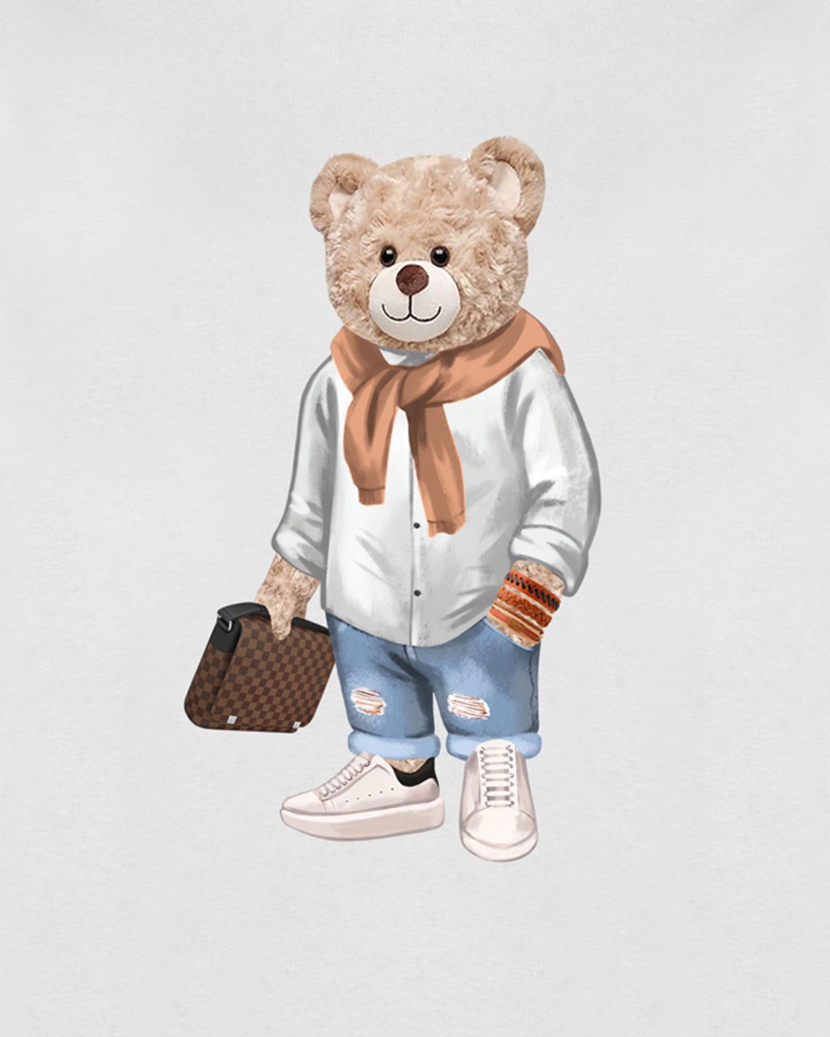 PRINTED TEDDY BEAR hoodie