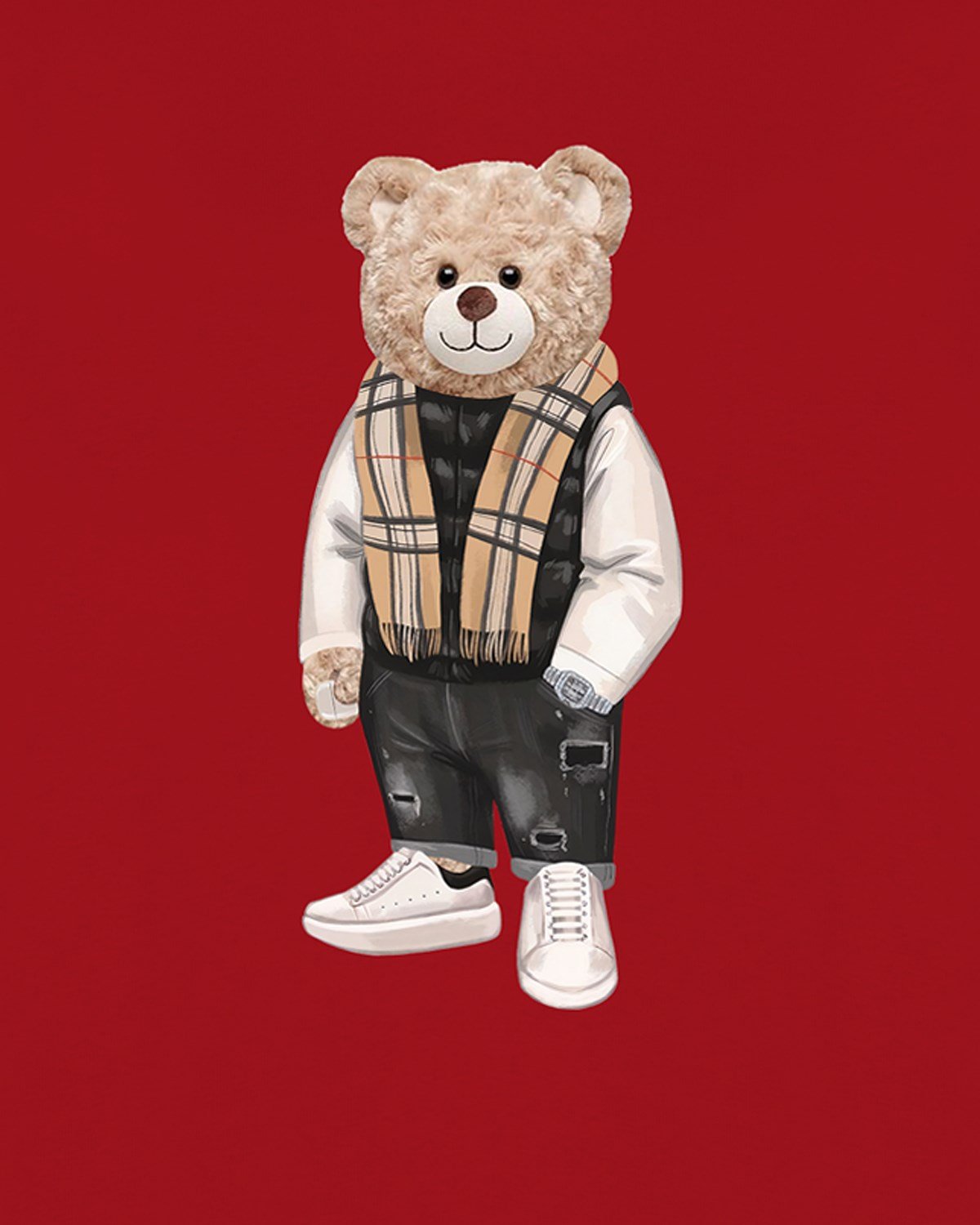 PRINTED TEDDY BEAR sweatshirt