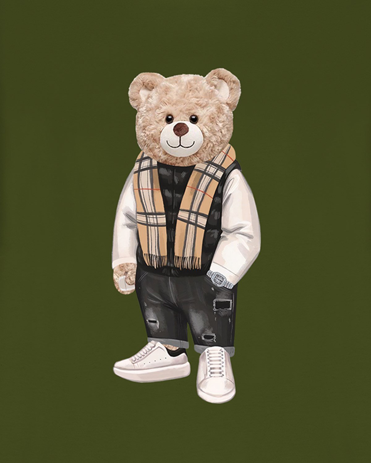 PRINTED TEDDY BEAR tshirt