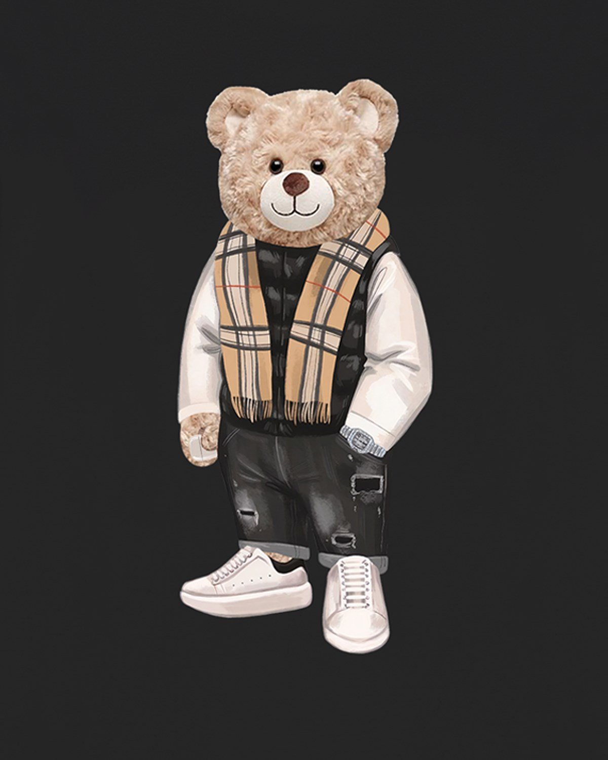 PRINTED TEDDY BEAR tshirt