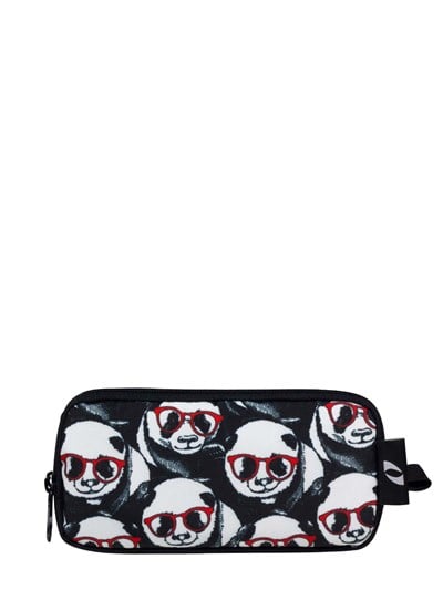 Cennec Gözlüklü Panda Baskılı Kalem Kutusu