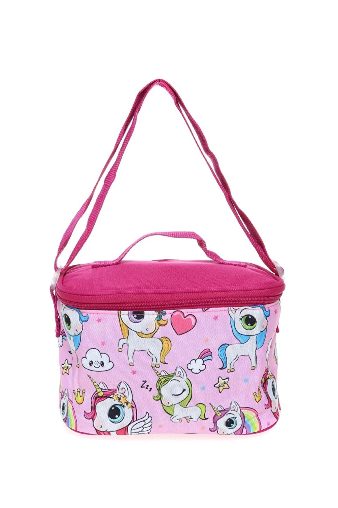 Cennec Ümit Çanta Unicorn Okul Sırt Çantası-Beslenme Çantası Ve Kalemlik Çantası set