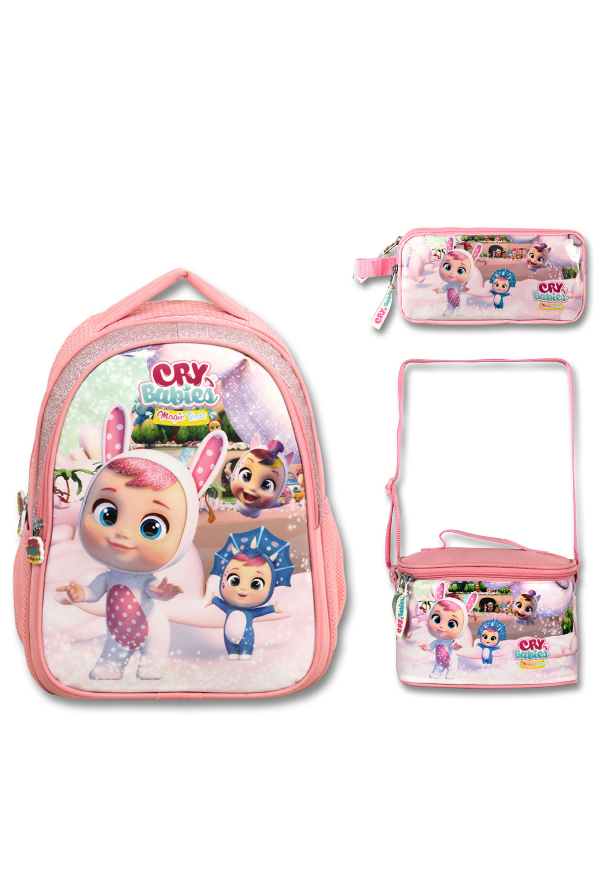 Cry Barbies Tavşan Kulaklar Ilk Ve Ortaöğretim Okul Çantası Beslenme Çantası Ve Kalem Çantası Seti