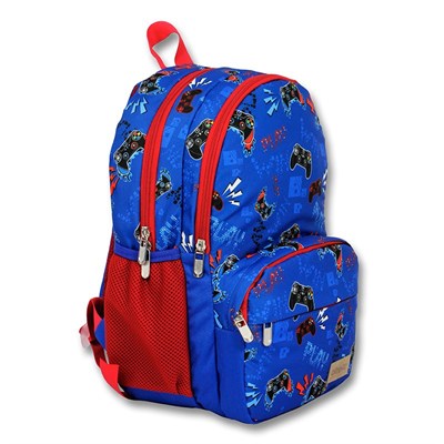 Famebag-Cennec Oyun Konsolu Baskılı Okul Çantası-Beslenme Çantası-Kalem Çantası Set-2581