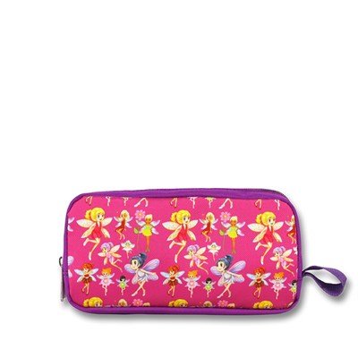 Famebag- Cennec Pembe Peri Baskılı Okul Çantası-Beslenme Çantası -Kalemlik Çantası Set-2575
