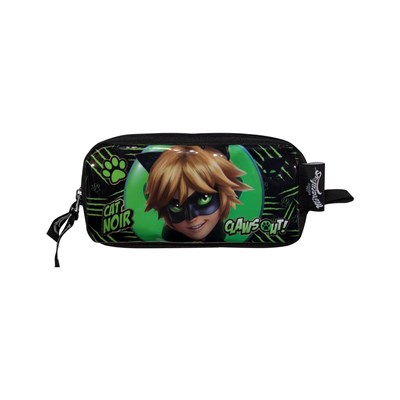 Famebag-Miraculous Catnoır Erkek Çocuk Siyah Okul Çantası ve Kalemlik Seti-2309