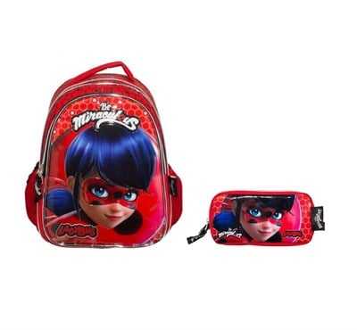Famebag-Miraculous Ladybug Okul Çantası Ve Kalem Kutusu-2144