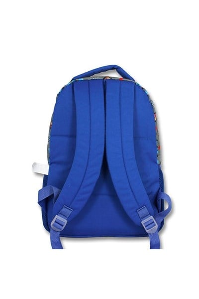Famebag-Ümit Çanta-Cennec Mavi Sevimli Gezegen Desenli  Çocuk İlkokul Çantası- Beslenme Çantası Seti