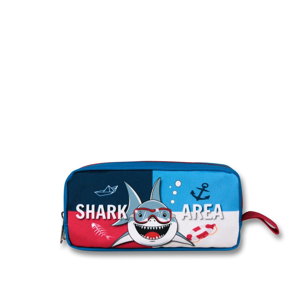 Famebag-Ümit Çanta Köpek Balığı Anaokulu Çantası Beslenme Ve Kalem Çantası Seti