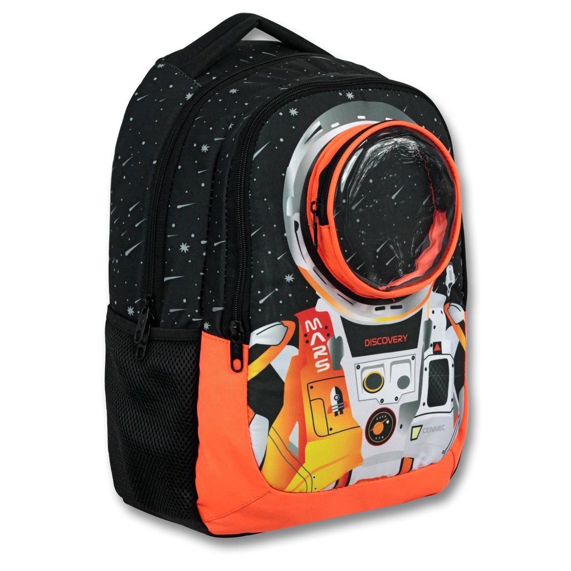 Famebag-Ümit Çanta Lisanslı Erkek Astronot Okul Sırt Çantası -Beslenme Ve Kalemlik çantası Seti