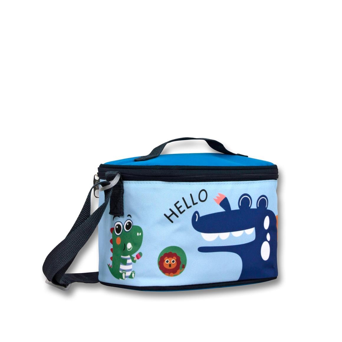 Famebag-Ümit Çanta Mavi Sevimli Timsah Okul Çantası Beslenme Ve Kalem Çantası Seti