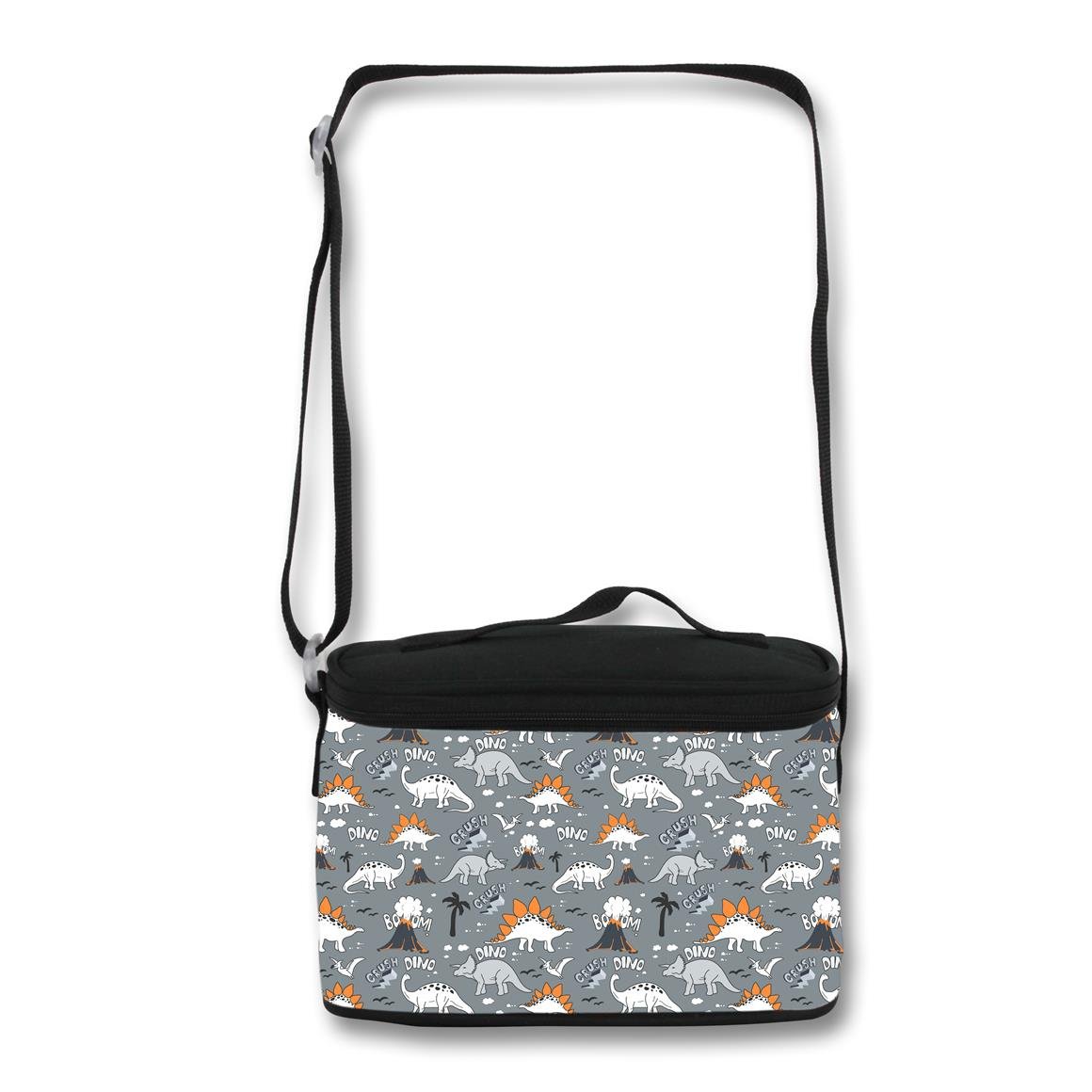 Famebag-Ümit Çanta Siyah Gri Dinazor Anaokulu Çantası Beslenme Ve Kalem Çantası Seti