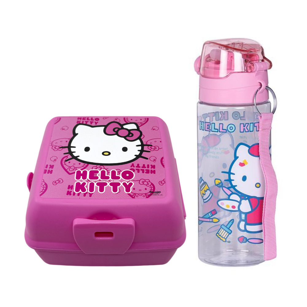Hello Kıtty 500 ml Matara-suluk ve Beslenme Kutusu