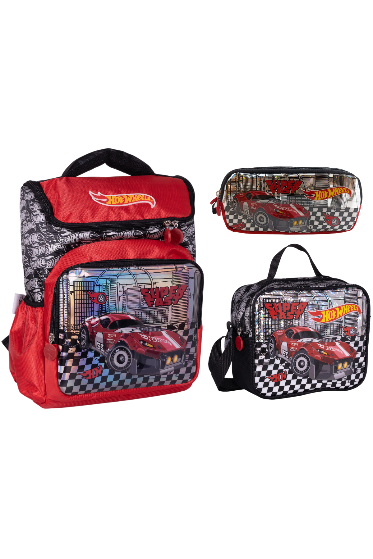 Hot Wheels Ilk Ve Ortaöğretim Okul Çantası Beslenme Çantası Ve Kalem Çantası Seti