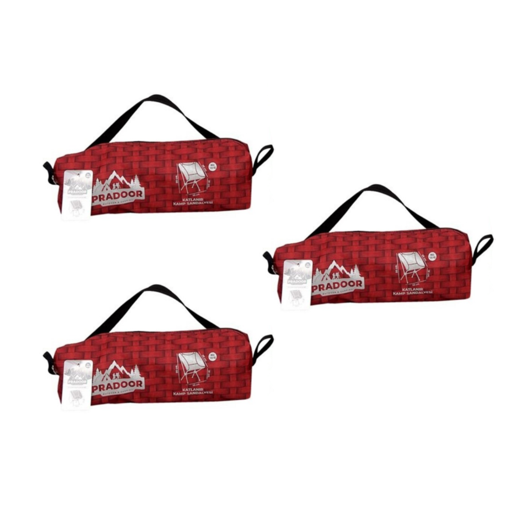 Katlanabilir Pratik Kamp ve Piknik Sandalyesi 3 'lü takım