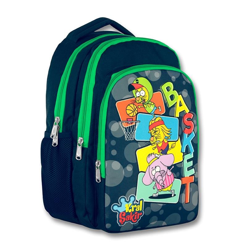 Kral Şakir Basket Ilk Ve Ortaöğretim Okul Çantası Beslenme Çantası Ve Kalem Çantası Seti