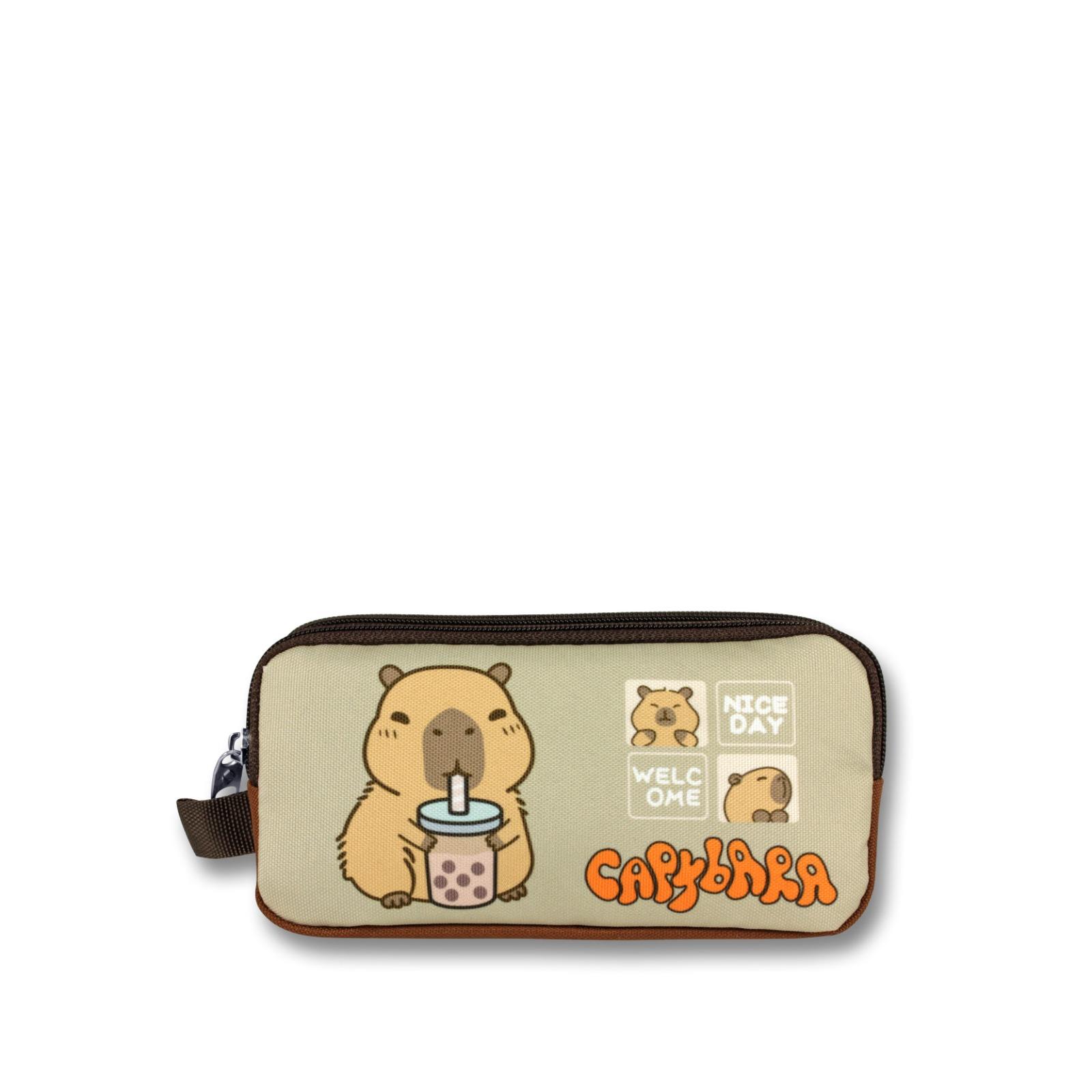 Ümit Çanta Lisanslı Capybara Sırt Çantası- Beslenme Ve Kalem Çantası Seti