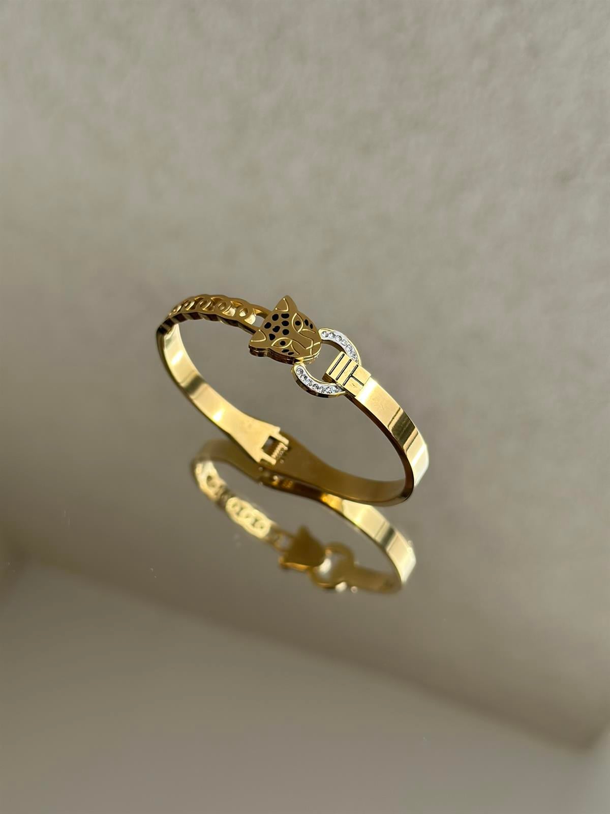 Kaplan Detaylı Çelik Bilezik