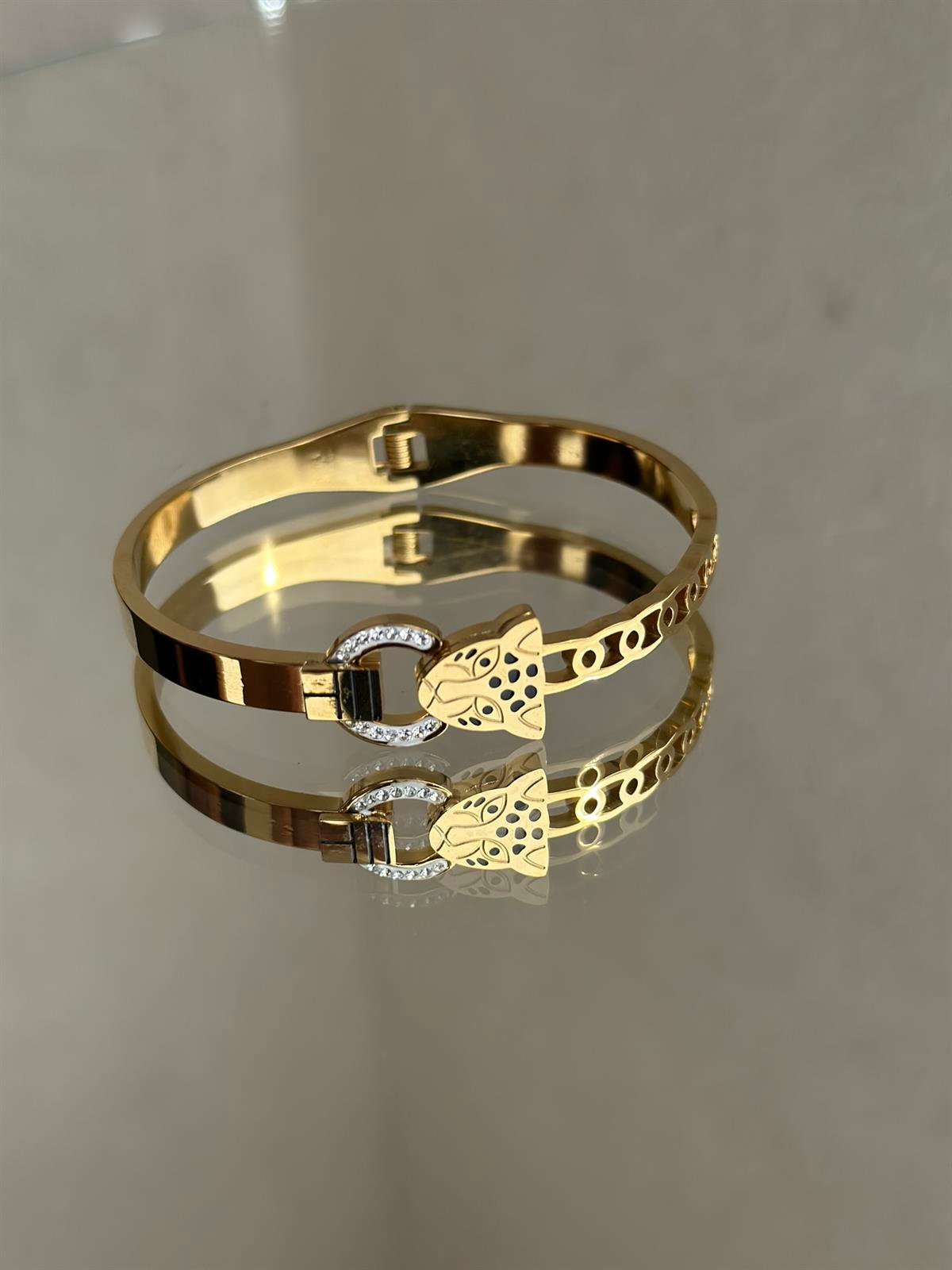 Kaplan Detaylı Çelik Bilezik