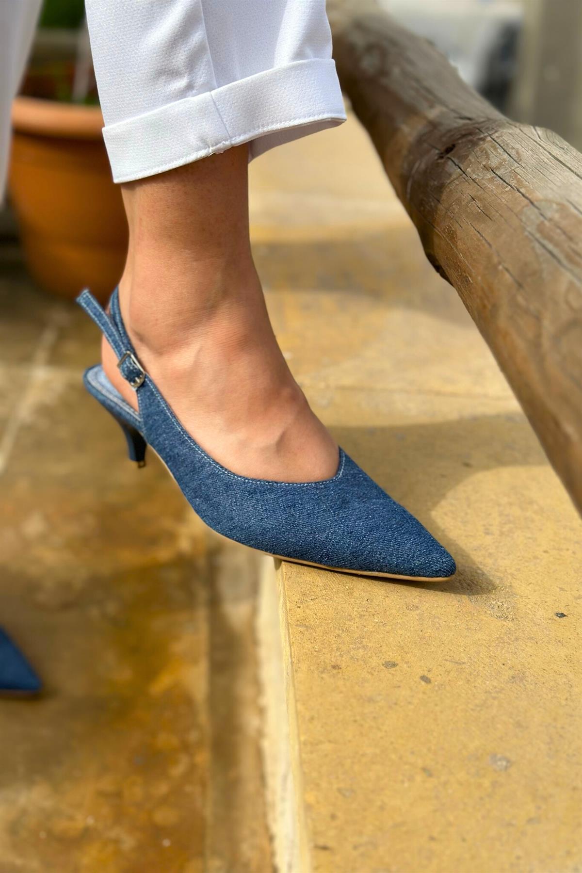 Marlene Denim Topuklu Ayakkabı
