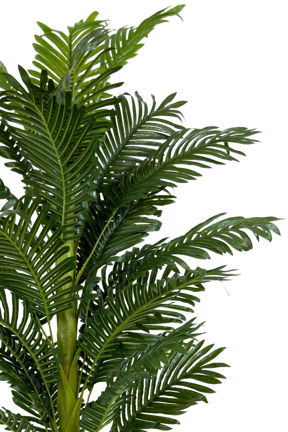 Areka Palmiyesi 150cm metal siyah gümüş saksıda