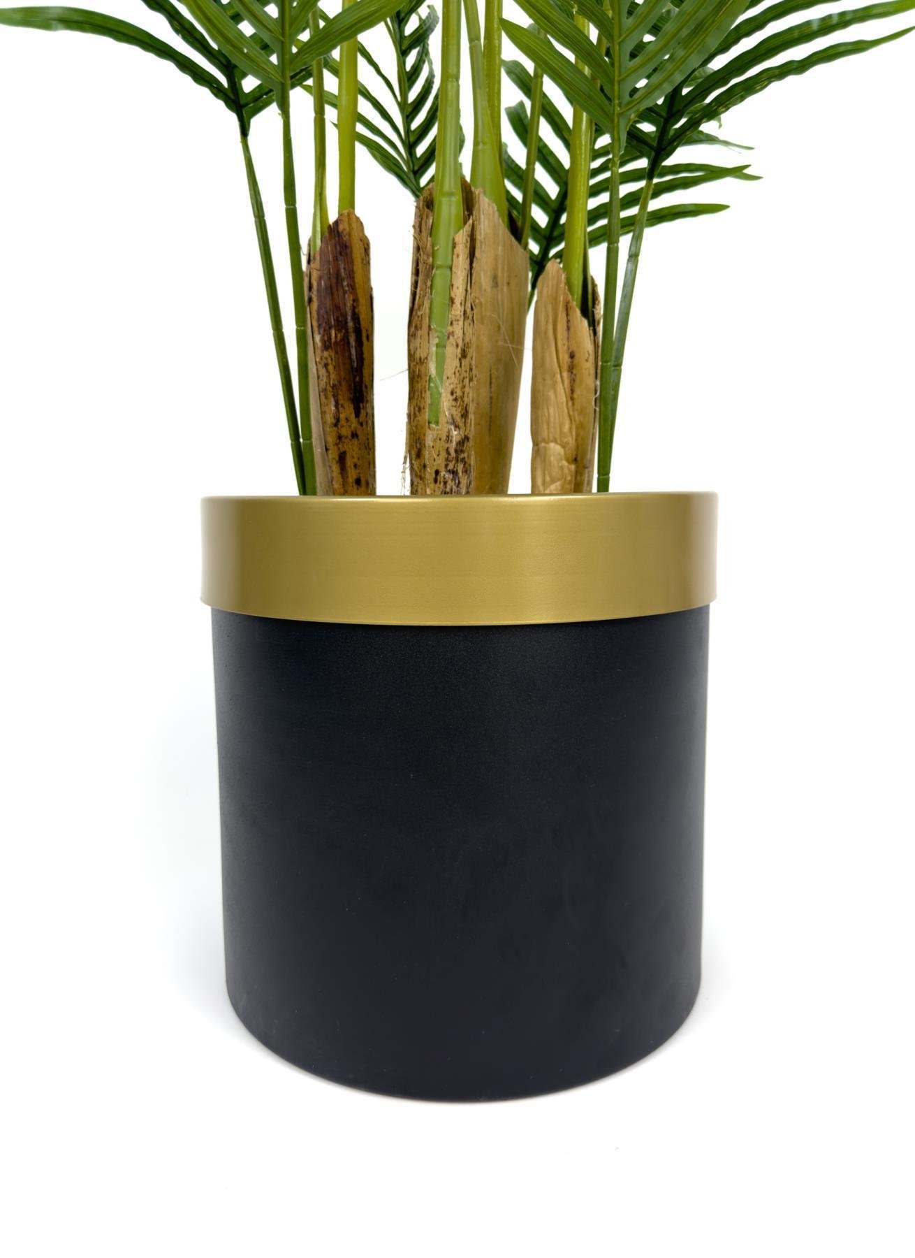 Areka palmiyesi 160cm metal saksıda black gold