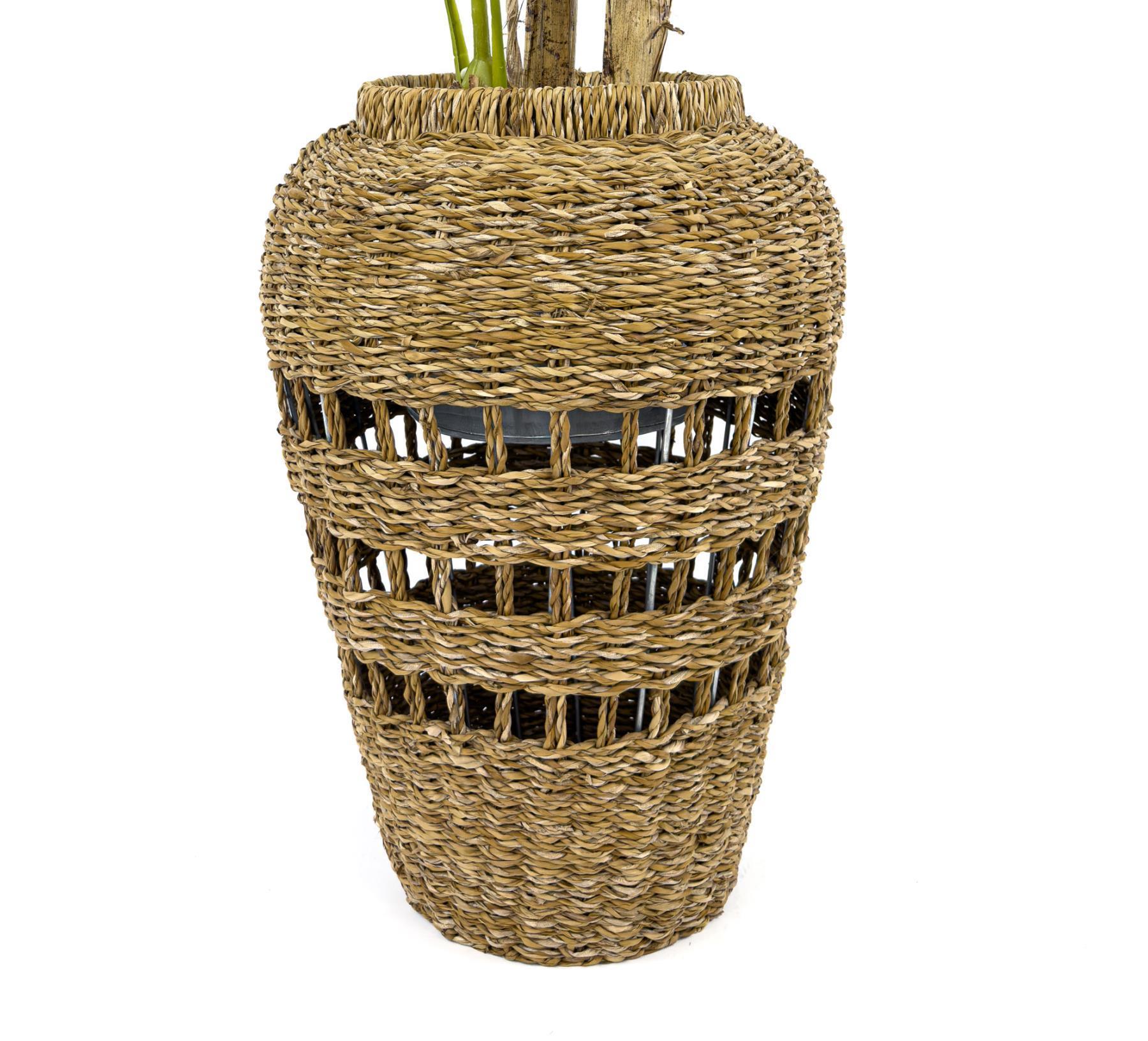 Luxury Monstera Bitkisi 180cm Hasır saksıda bohem3