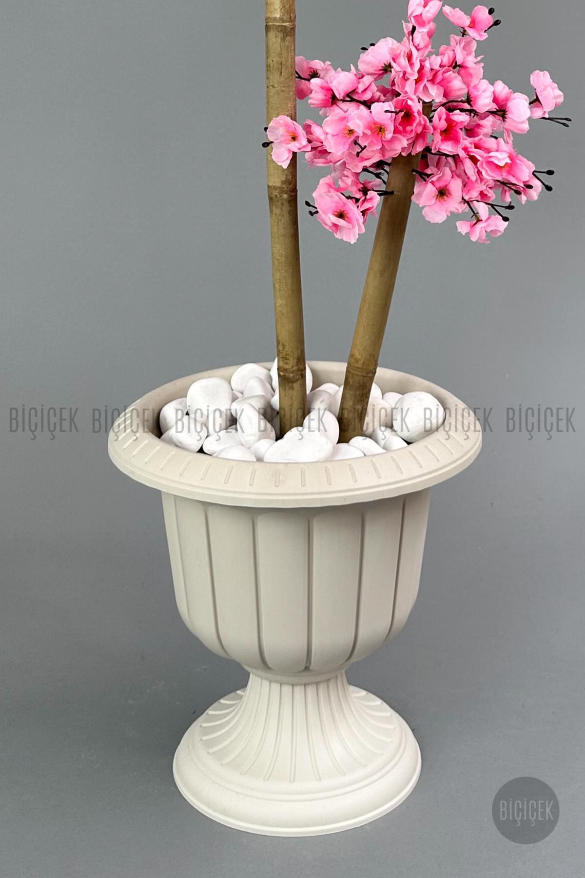 Yapay Ağaç Doğal Bambu Gövdeli Japon Ağacı Pembe Bahar Dalı Ağacı 125cm