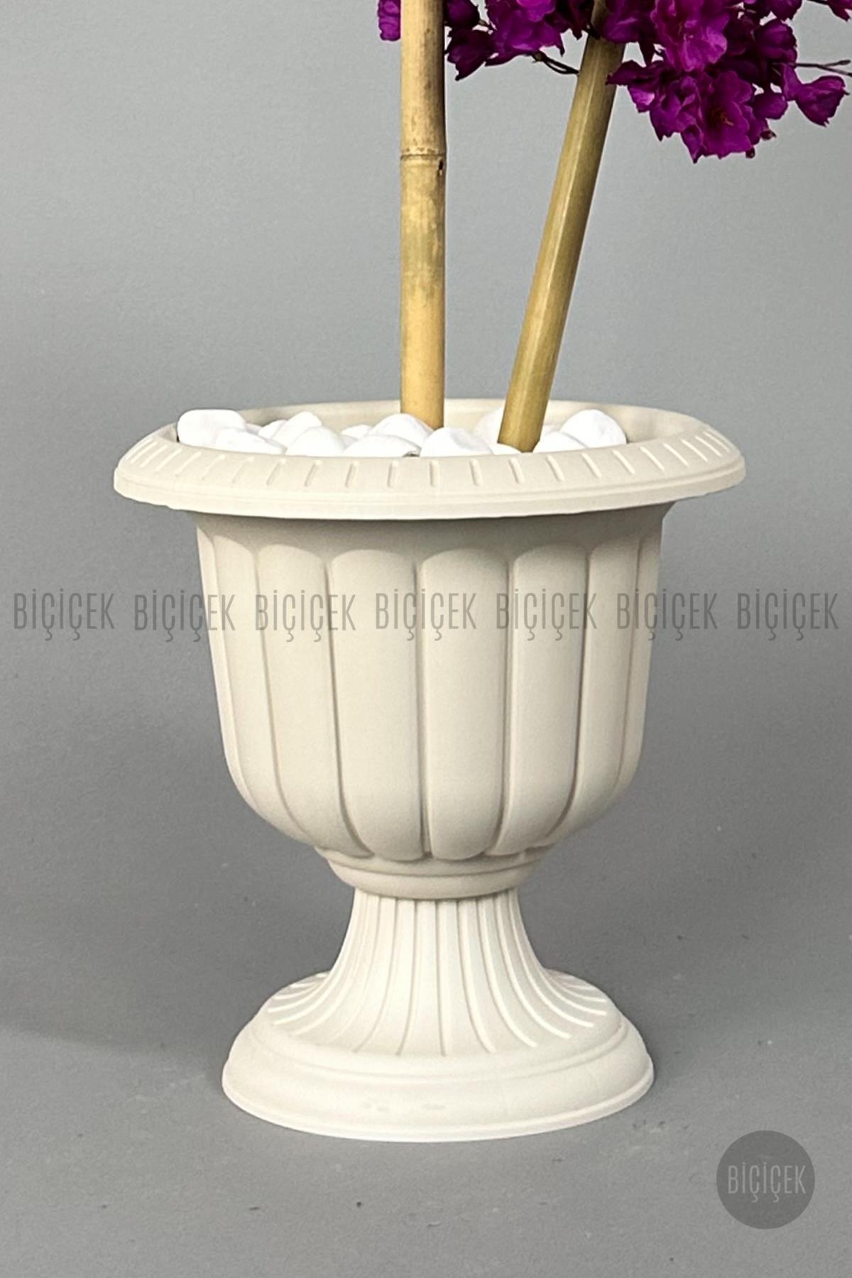 Yapay Ağaç Doğal Bambu Gövdeli Japon Ağacı Mor Bahar Dalı Ağacı 125cm 