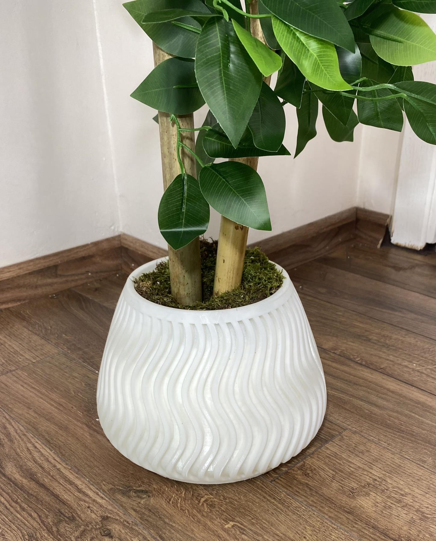 YAPAY BAMBU AĞACI 140cm +125cm BENJAMİN AĞACI YOĞUN YAPRAKLI