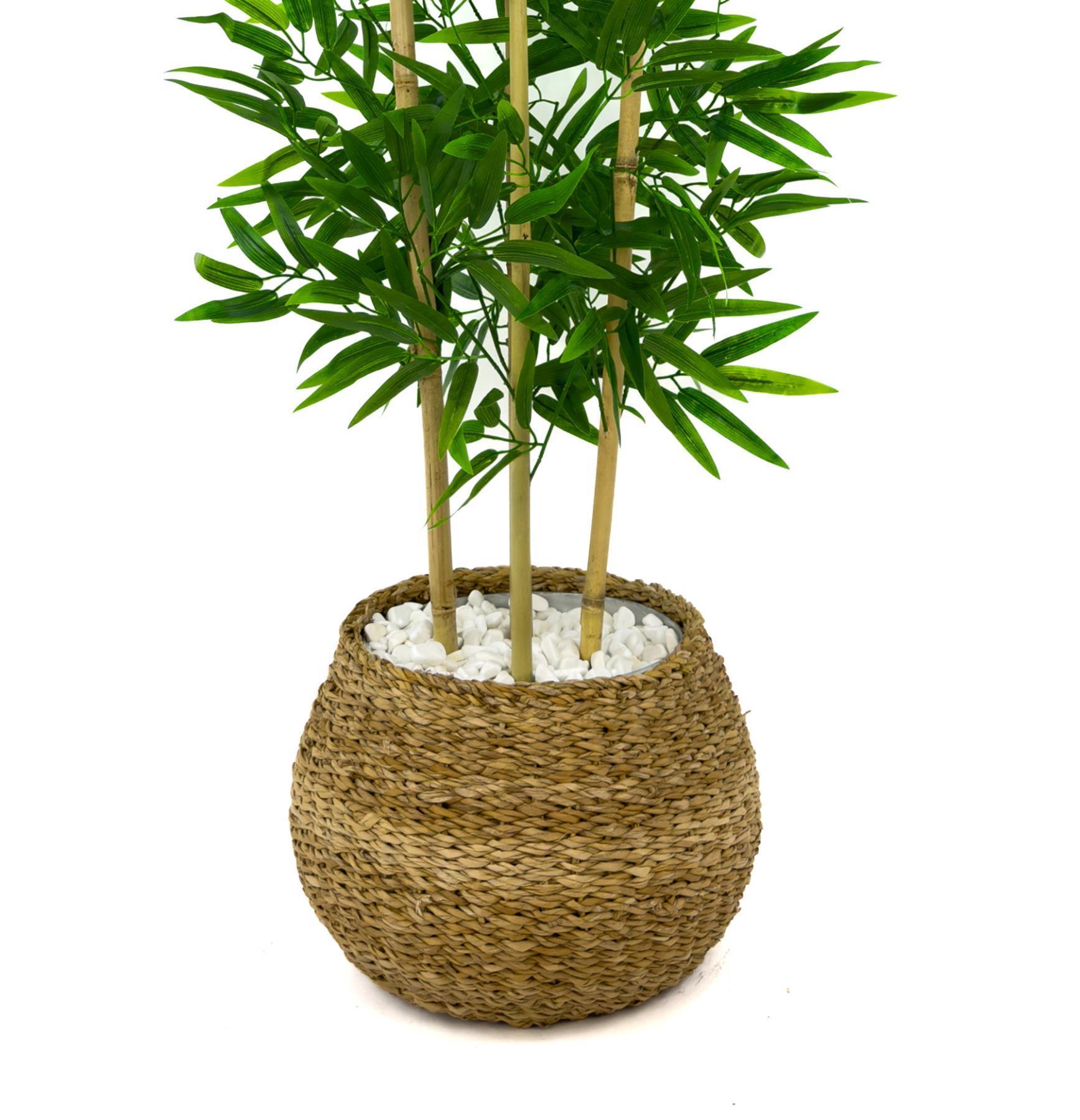 Yapay bambu ağacı 140cm Hasır geoit saksıda 