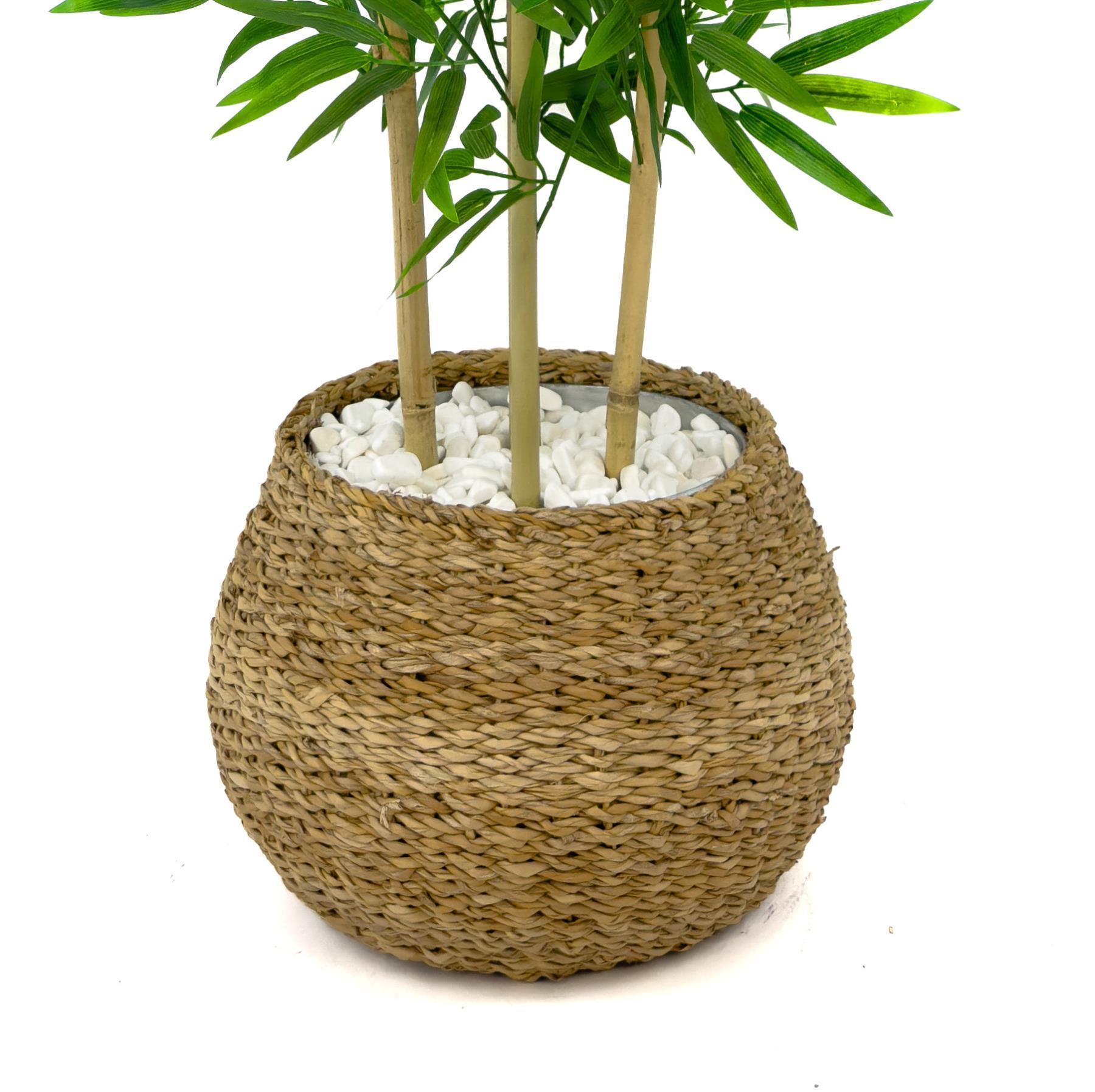 Yapay bambu ağacı 140cm Hasır geoit saksıda 