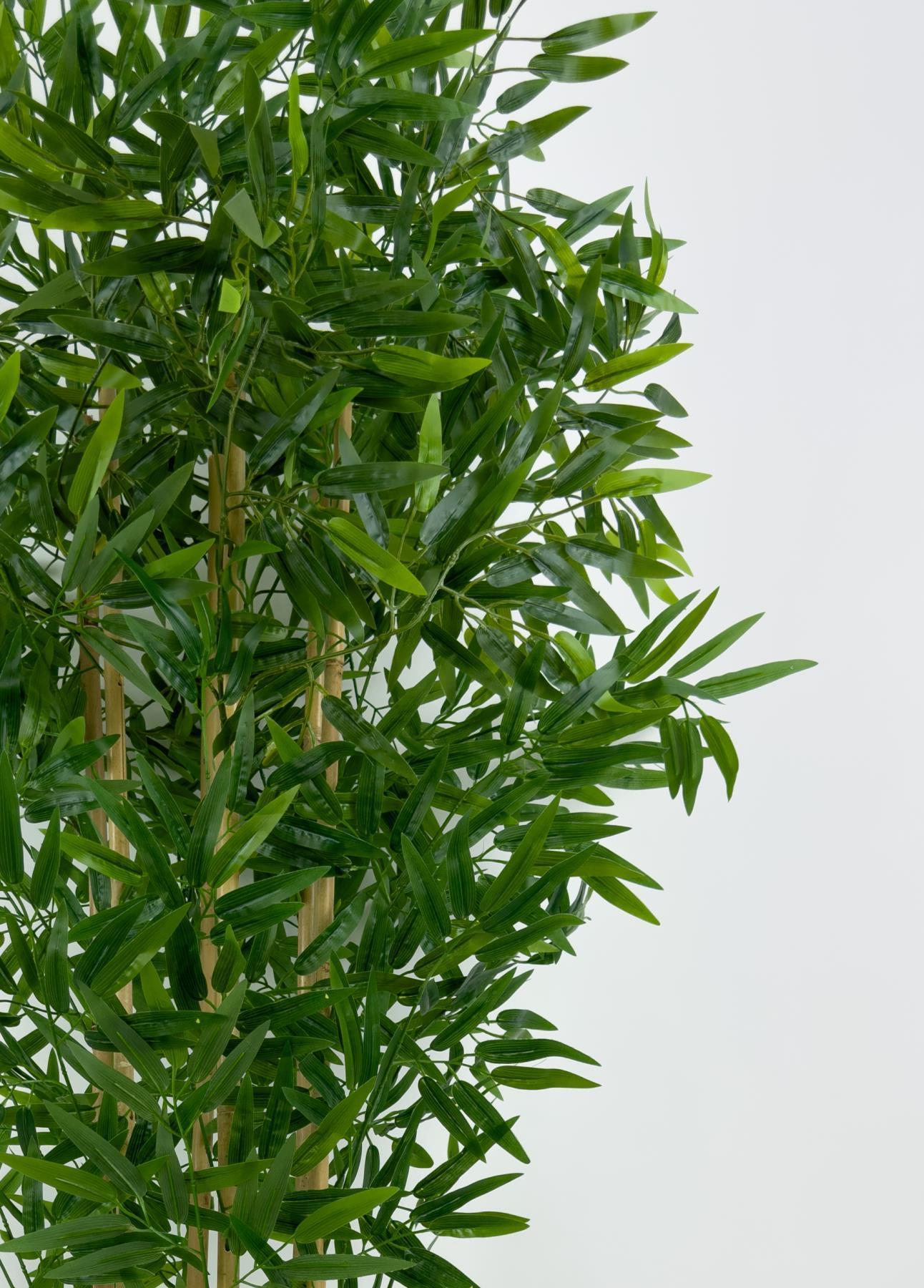 Yapay bambu ağacı 170cm gümüş metal saksıda
