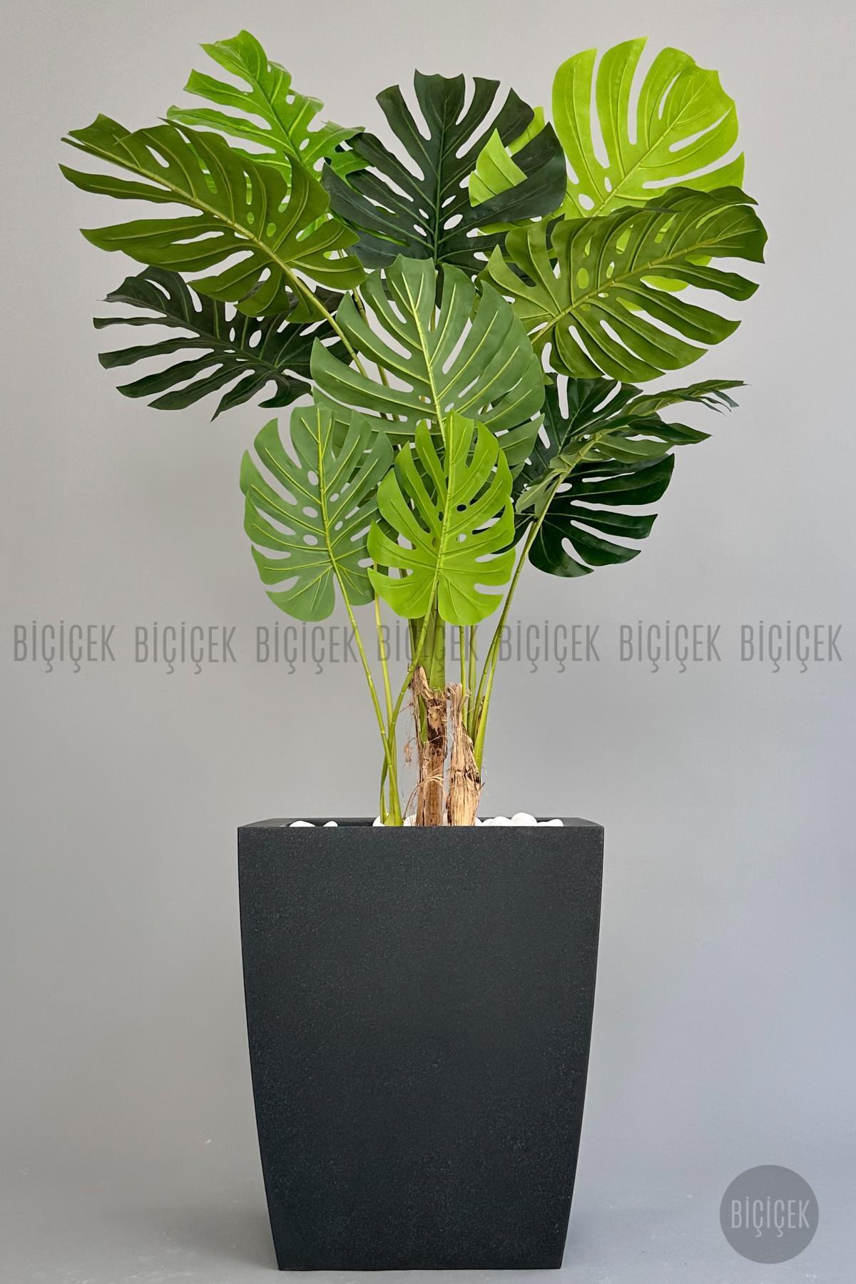 Yapay Monstera Ağacı 170 cm lux dış mekan saksıda