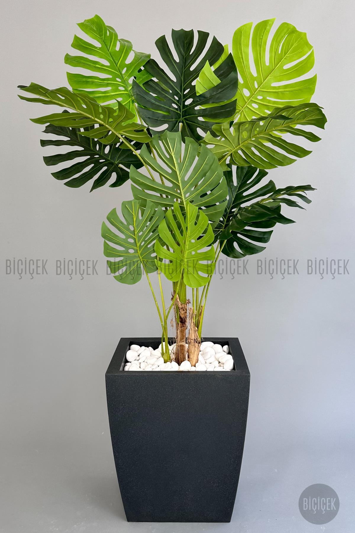 Yapay Monstera Ağacı 170 cm lux dış mekan saksıda