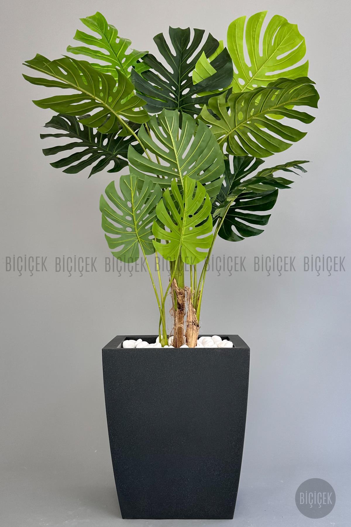 Yapay Monstera Ağacı 170 cm lux dış mekan saksıda