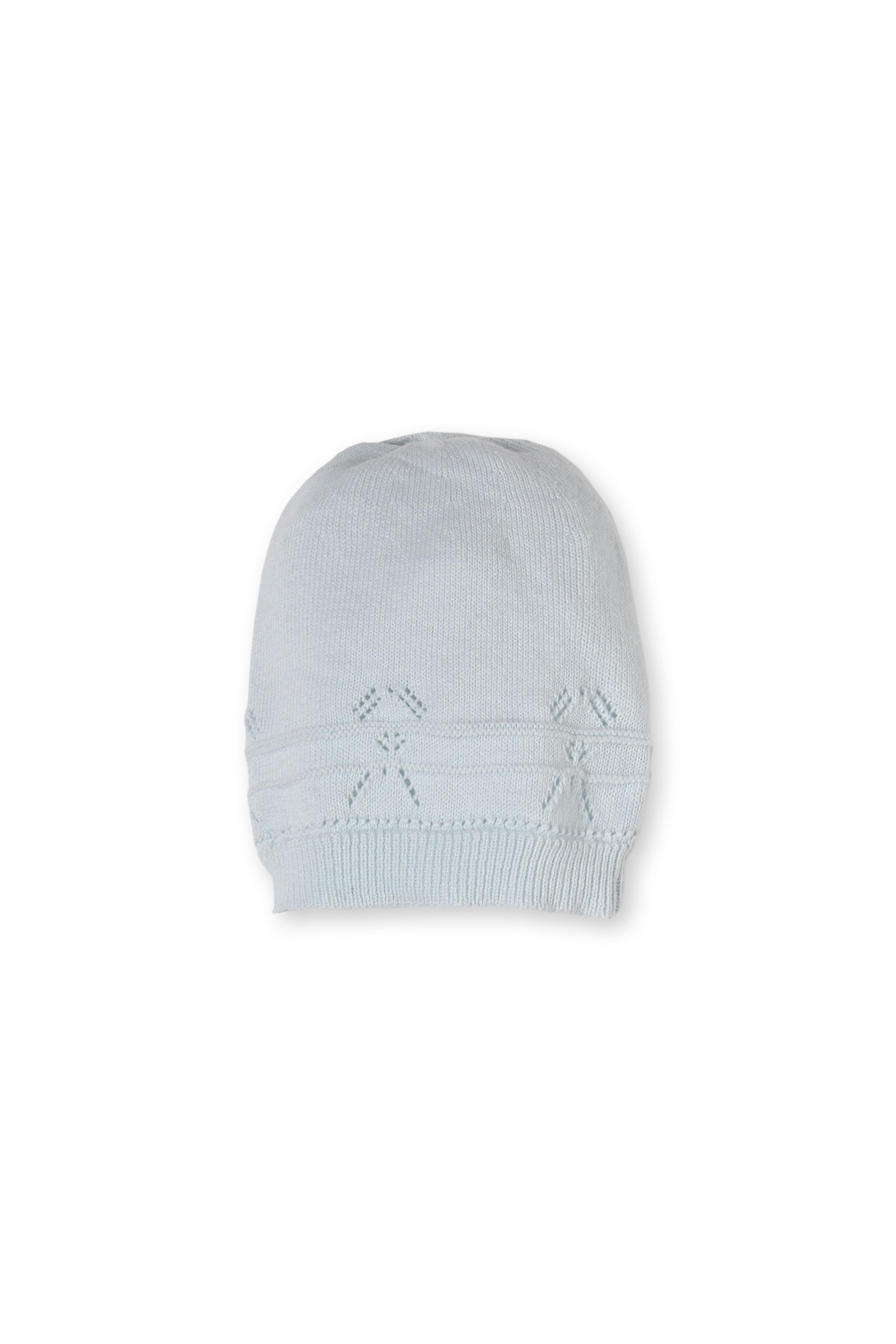 Bebek Mavisi Organik Pamuklu Dört Parça Yenidoğan Triko Erkek Bebek Takımı