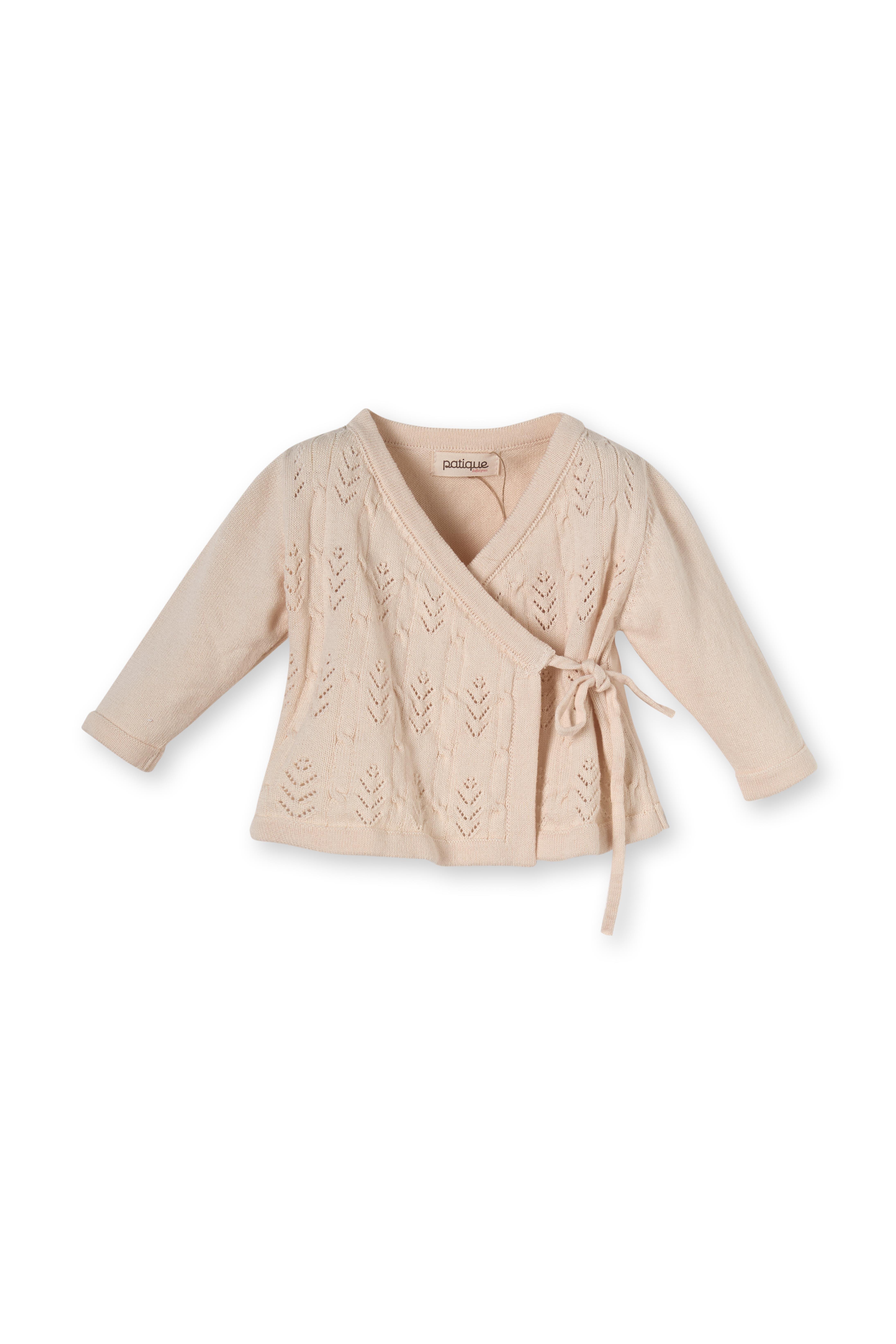 Bej Organik Pamuklu Dört Parça Yenidoğan Triko Kız Bebek Takımı