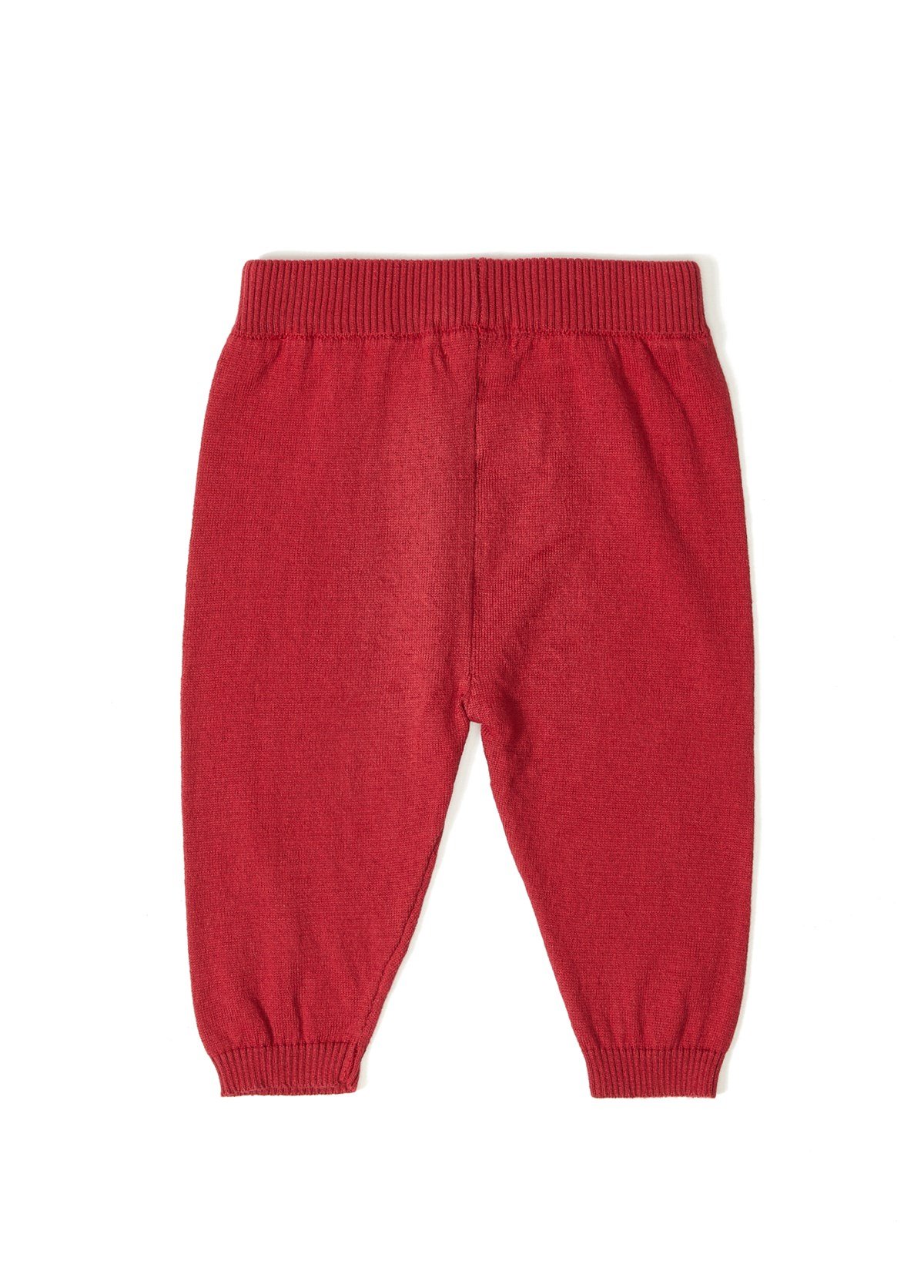 Bordo Organik Pamuk Kalp Desenli Triko Kız Bebek İkili Takım