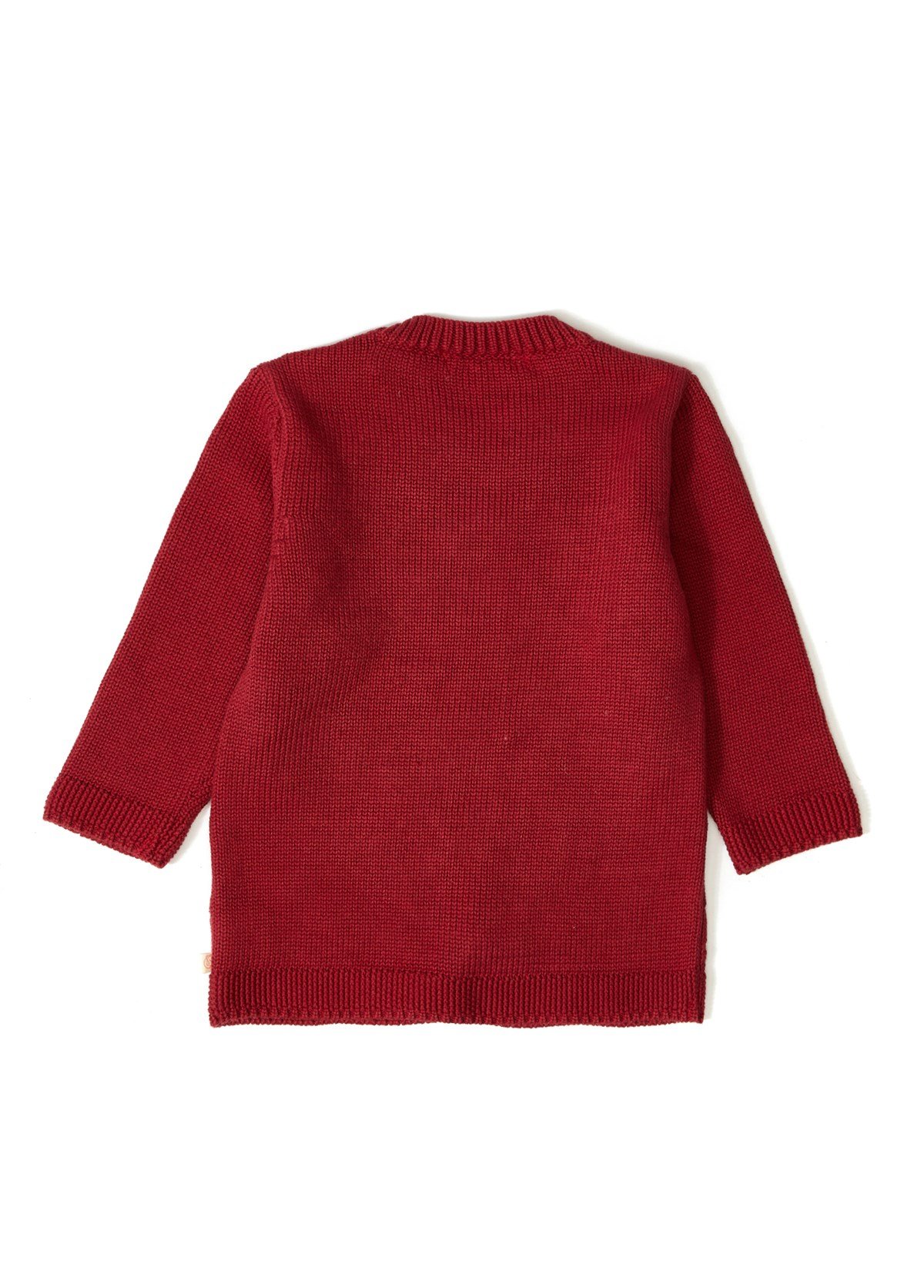 Burgundy Organic Cotton Knitwear Sweater for Baby Girl 