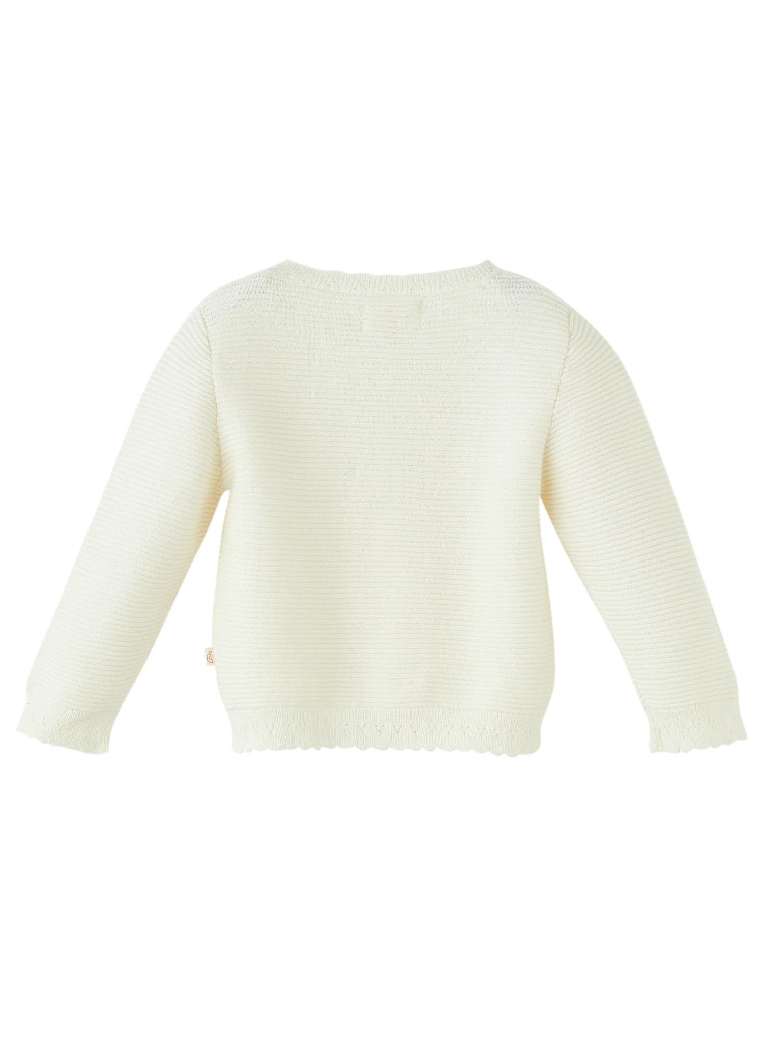 Ekru Links Triko Bebek Hırka